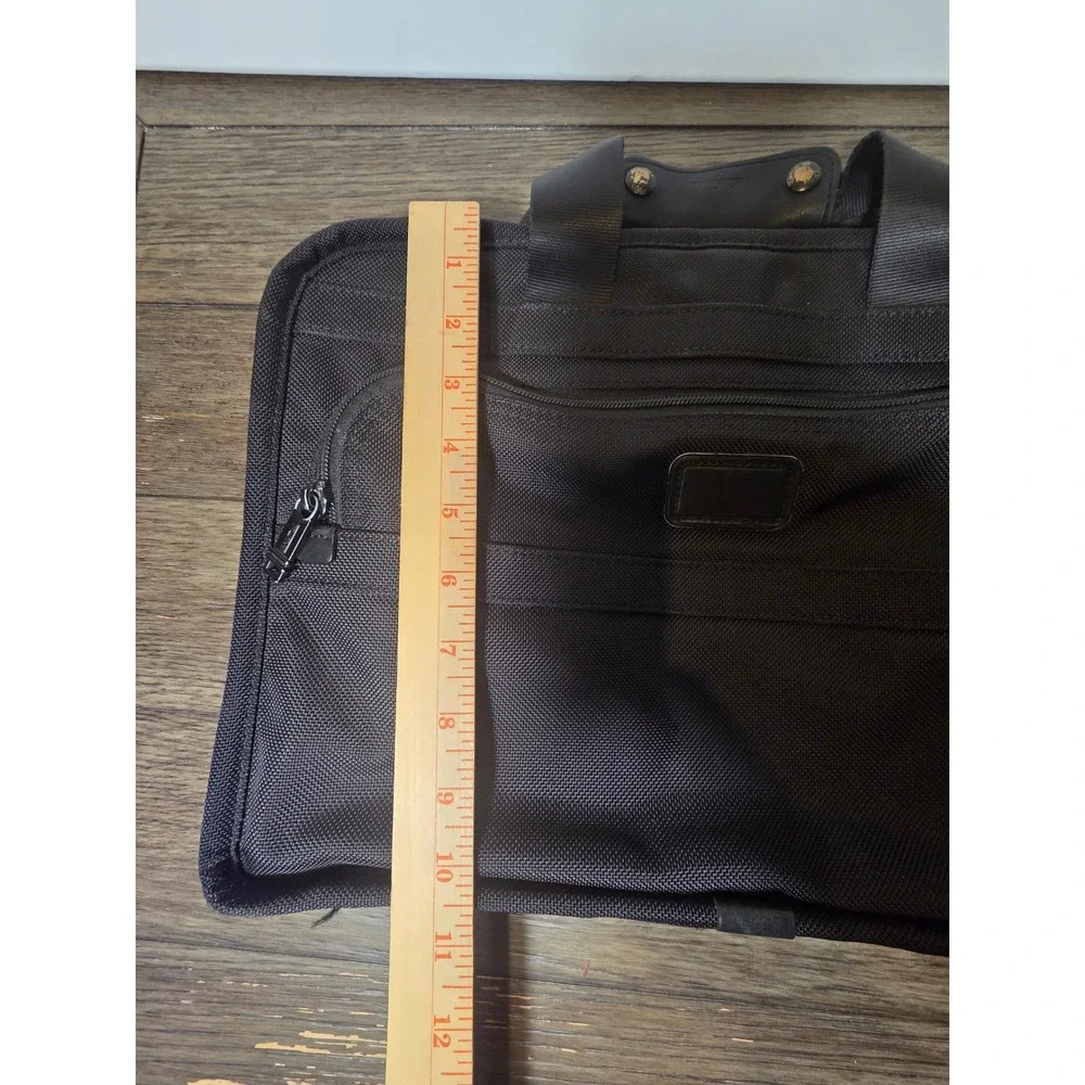 Tumi T-Pass Black Ballistic Nylon Laptop Briefcase Bag 26145D4